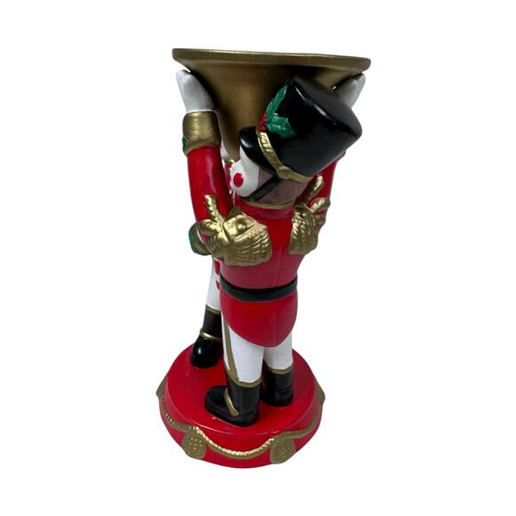 PartyLite Christmas Marching Toy Soldier Tapered Candle Holder Holiday Decor-NOS - Picture 3 of 9